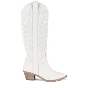 Dolce Vita Solei Boot in White Embossed Leather